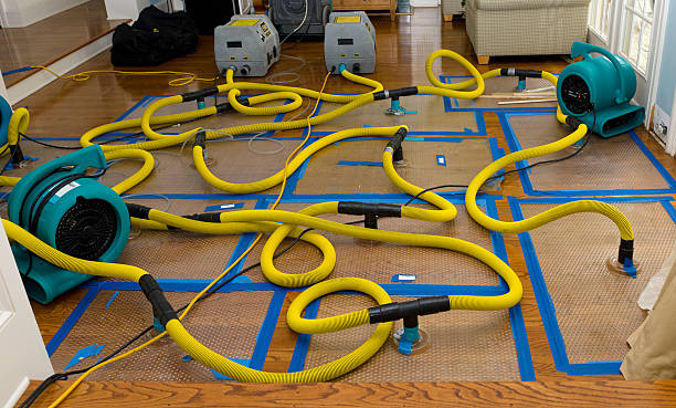 Professional Flood Damage Restoration technician working in Jefferson, OR